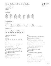 Hotel California Chords by Eagles: Ultimate Guitar Tab | Course Hero