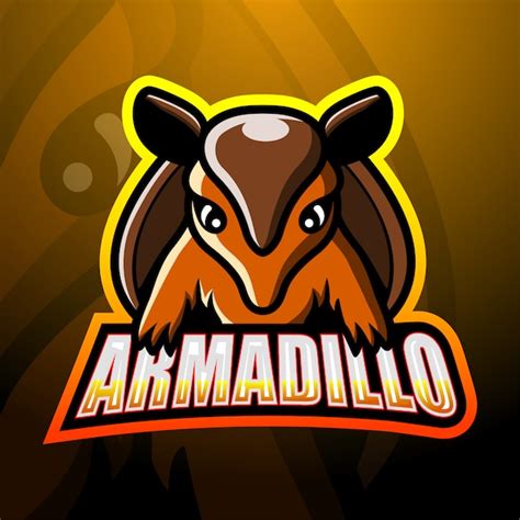 Premium Vector | Armadillo mascot esport logo design