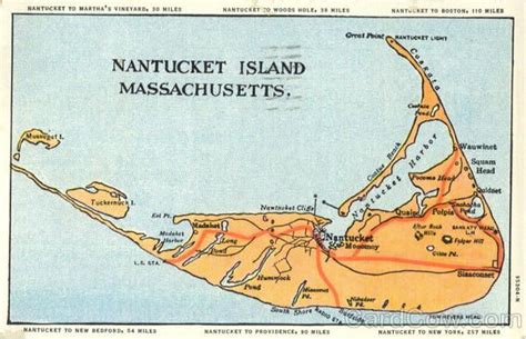 Map of Nantucket Island | Nantucket island, Nantucket, Nantucket ...