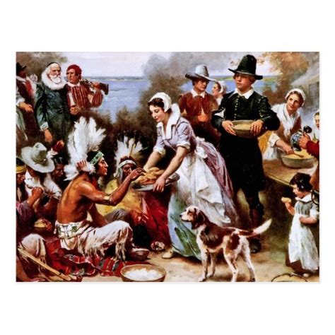 The First Thanksgiving, 1621. Postcards | Zazzle