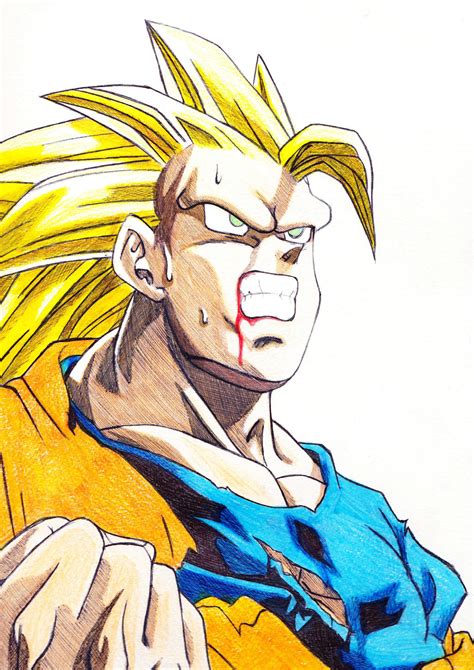 Goku SSJ3 drawing by demoose21 on DeviantArt