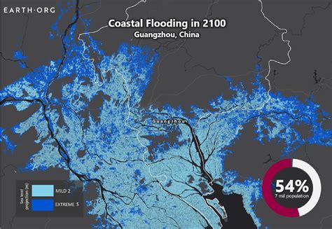 Sea Level Rise Projection Map - Guangzhou | Earth.Org