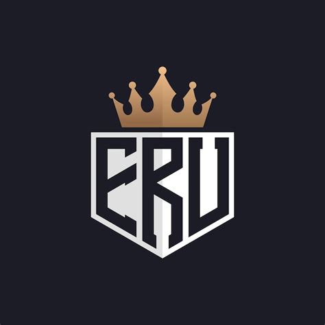 Premium Vector | Luxury ERU Logo with Crown Elegant Initials ERU Letter Logo for Exclusive ...