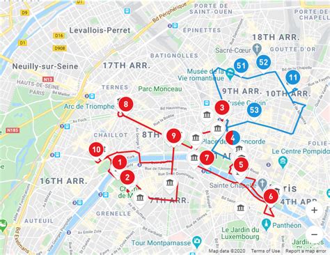 Big Bus Paris Route Map