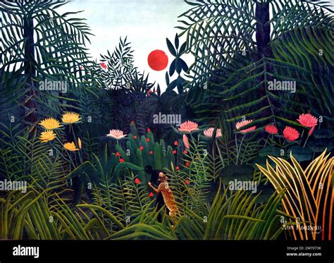 Jungle setting sun 1910 henri rousseau hi-res stock photography and images - Alamy