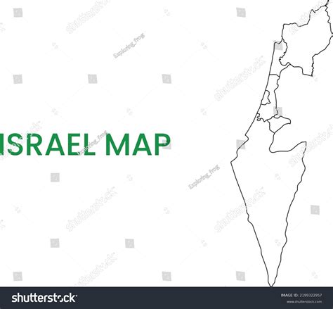 High Detailed Map Israel Outline Map Stock Vector (Royalty Free ...