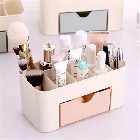 PP Plastic Cosmetic Storage Box Multifunction Desktop Storage Boxes ...