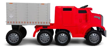 Semi-Truck and Trailer Ride-On Toy by Kid Trax Red, Rig – LifeToyZ