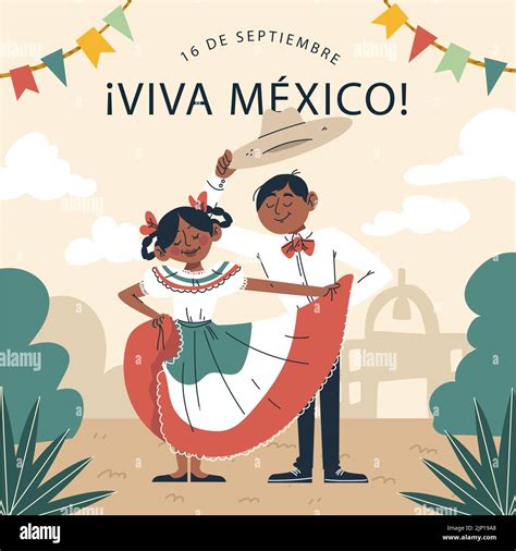 Hand drawn illustration for mexico independence celebration Vector illustration Stock Vector ...