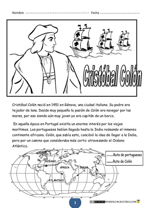 Biografia Cristobal Colon Para Ninos | Images and Photos finder