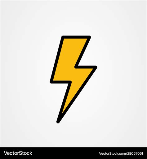 Lightning storm thunder icon logo design Vector Image