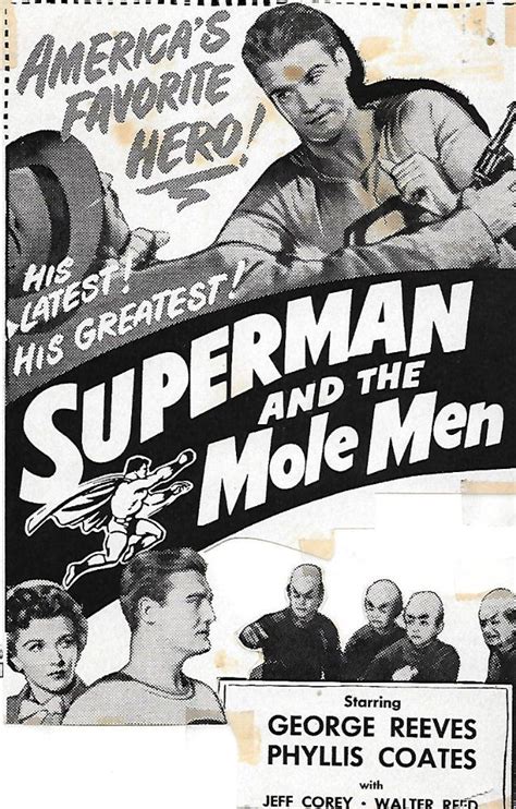 Superman and the Mole Men (1951) First Superman, Superman Film, Mole Man, The Mole, Superman ...