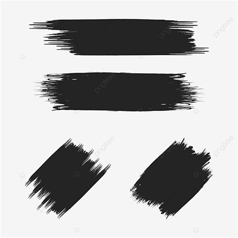 Brush Grunge Frame Vector Design Images, Set Of Black Grunge Vector ...