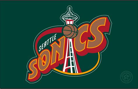 Seattle Supersonics Logo - Primary Dark Logo - National Basketball Association (NBA) - Chris ...