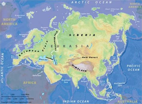 Map of Eurasia - Answers