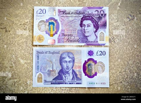 The 2020 polymer £20 pound note from the Bank of England featuring ...