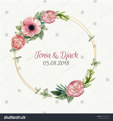 Floral Wedding Frame Template Stock Vector (Royalty Free) 1367265437 | Shutterstock