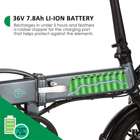 FIIDO D2S Folding EBike, 250W Aluminum Electric Bicycle With Pedal For ...