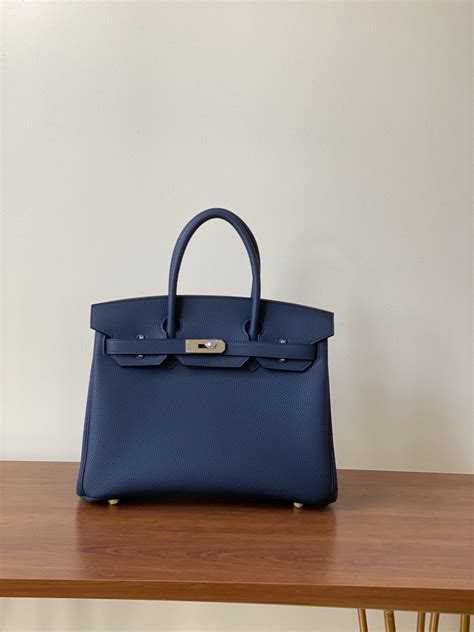 Hermes Birkin Bag Navy Blue