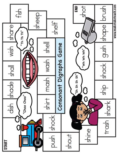 Digraph Games Printable - Printable Templates