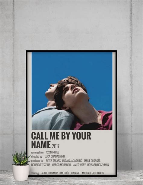 Call Me By Your Name Movie Poster- Luca Guadagnino- Vintage Retro Art ...