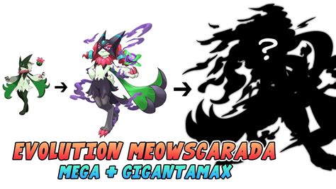 Pokemon Meowscarada evolution into mega and gigantamax - YouTube