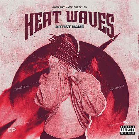 Heat waves Album Cover Art PSD Template - Pixaab.com