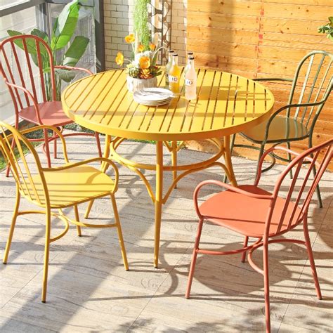 Supply 43" Round Large Colourful Patio Outdoor Bistro Party BBQ Dining Table Wholesale Factory ...