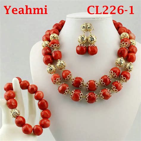 Fashion Afriacn Coral Beads Jewelry Set Real Nigerian Coral Wedding ...