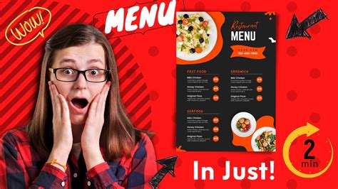 How To Create Very Unique Restaurant Menu In Just 2 Minutes | Make Menu Book For Your Restaurant ...