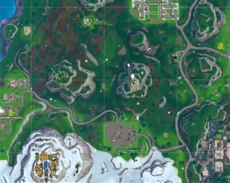 Fortnite Hill Top with a circle of Trees Location - Land on Polar Peak, a Volcano, and a hill ...