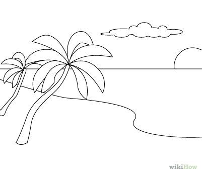 How to Draw a Beach Scene: 11 Steps (with Pictures) - wikiHow | Beach drawing, Beach scene ...