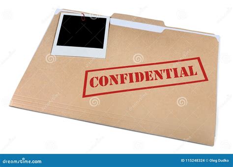 Confidential File Folder stock photo. Image of classified - 115248324