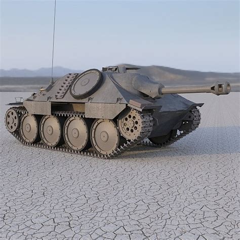 3d model hetzer german tank