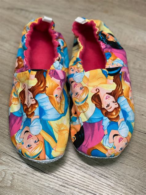 Disney Princess Print Slippers | Etsy