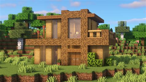 Minecraft Modern Wood House