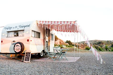 Vintage Glamper in a Vineyard, Caravans, Ramona, United States of America | Glamping Hub