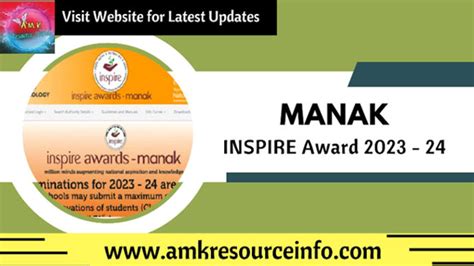 Inspire Award 2023 - 24 Nominations Open - AMK RESOURCE WORLD