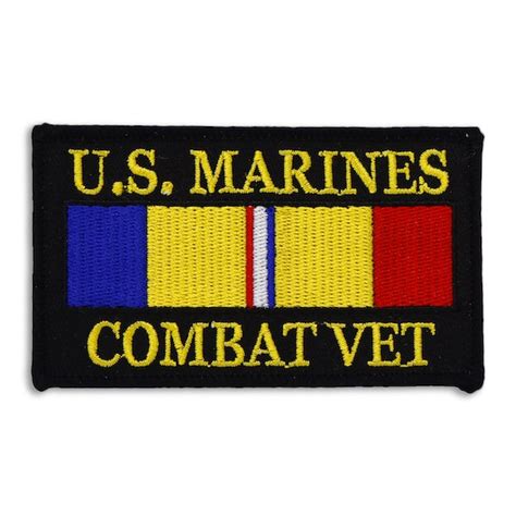 U.S. Marines Combat Vet with Combat Action Ribbon Patch - Devil Dog Depot