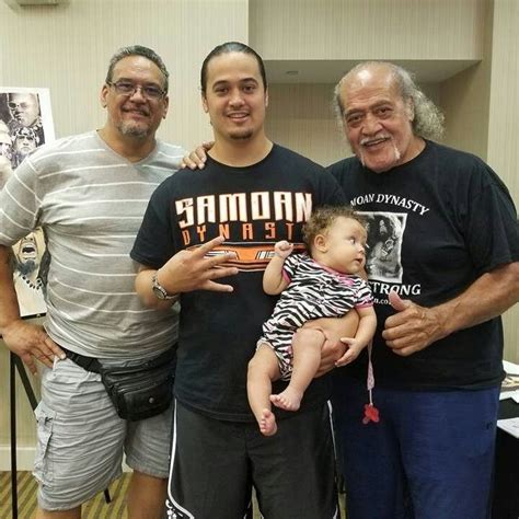 WWE Hall of Fame legend "Wild Samoan" Afa Anoai with his son WWE legend "Headshrinker" Samu Anoa ...