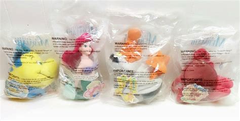 Little Mermaid ~ Disney / McDonalds 1997 ~ Complete Plush Set ...