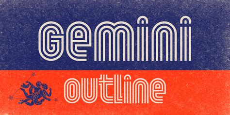 Gemini Outline Font Style by Fontalicious | Font Bros