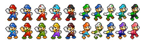 Mario and Luigi Palette Swap Sprites by ninboy01 on DeviantArt