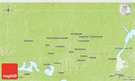 Physical 3D Map of Abitibi