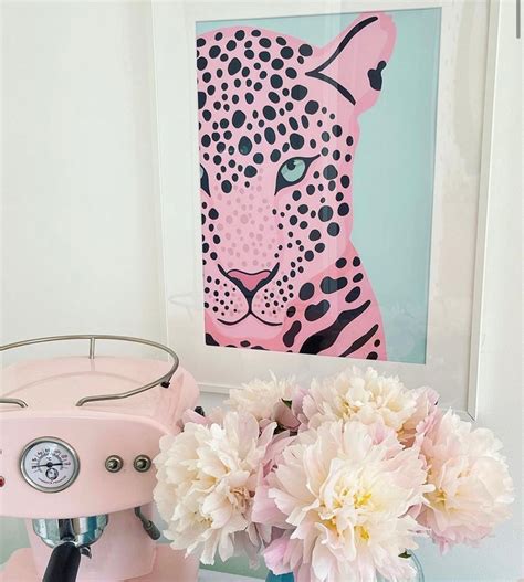 Pink Leopard Print / Bedroom Print / Pastel / Wall Decor / - Etsy