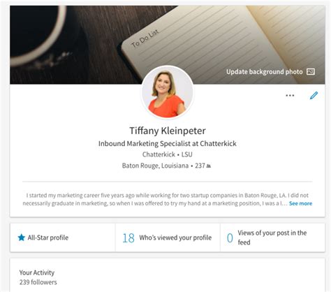 LinkedIn Profile Template - Chatterkick