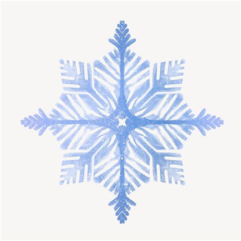 Aesthetic snowflake clipart, watercolor design | Premium PSD - rawpixel