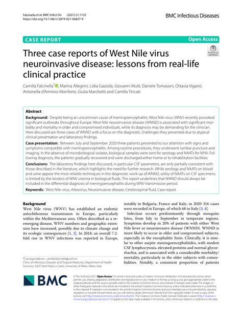 (PDF) Three case reports of West Nile virus neuroinvasive disease ...