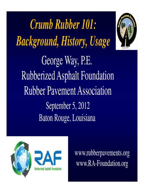 Crumb Rubber 101 - Background, History, Usage | PDF | Road Surface | Materials