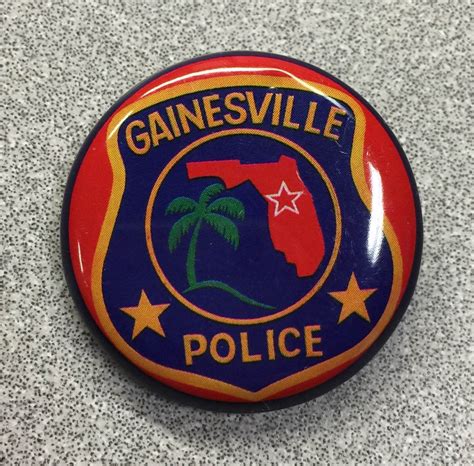 1950s GAINESVILLE Florida Police Badge Made in Japan Tin Litho